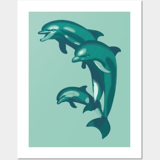 Dolphins sculpture Posters and Art